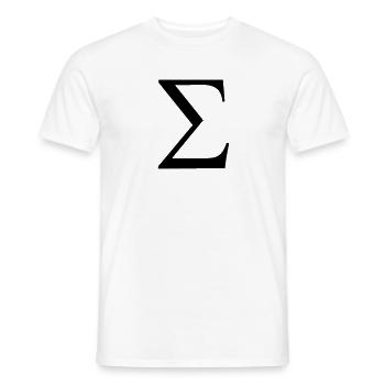 Greek Symbol - Sigma - Men's T-Shirt - white - Front - AI Model Male 178 dark (178cm)