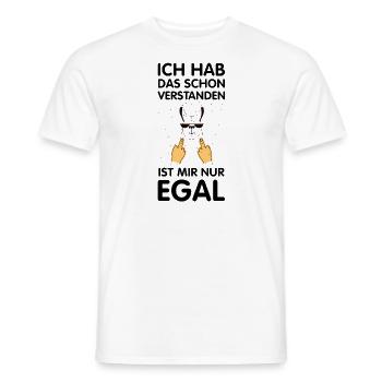 Verstanden Ist Mir Nur Egal - Lama Alpaka Mittelfi - Männer T-Shirt - Weiß - Vorne - AI Model Male 178 dark (178cm)