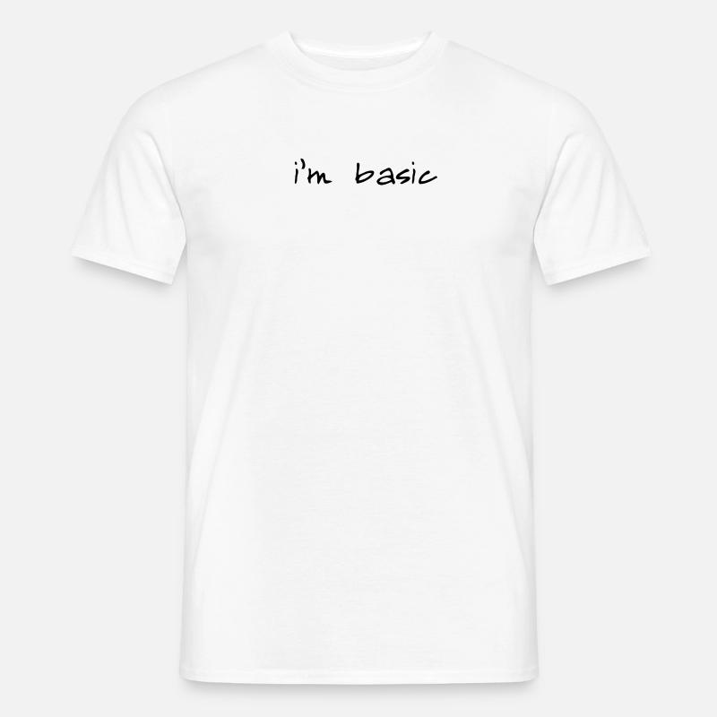 i'm basic - Männer T-Shirt - Weiß