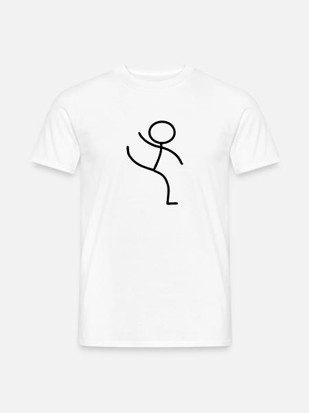Strichmännchen - gelenkig - Männer T-Shirt - Weiß