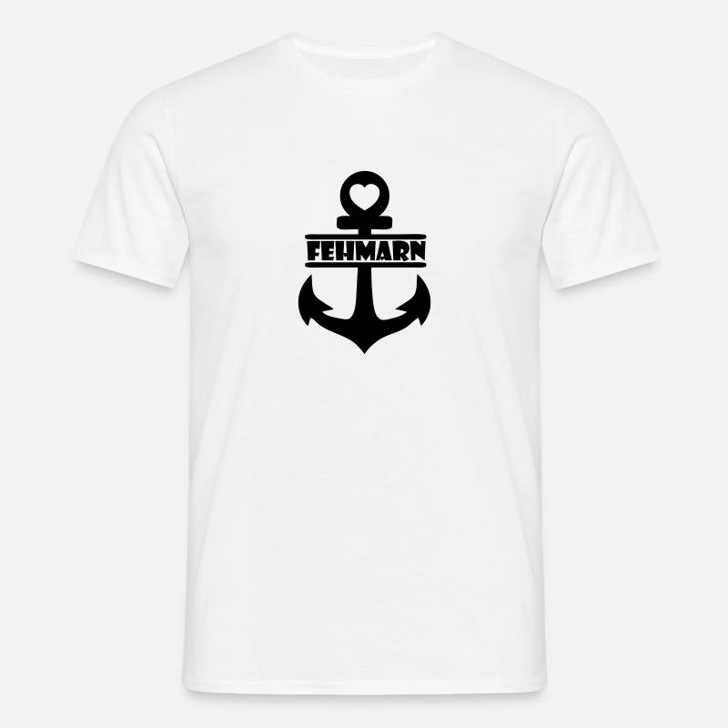 Anker Fehmarn - Männer T-Shirt - Weiß