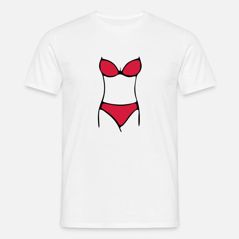 bikini - Männer T-Shirt - Weiß