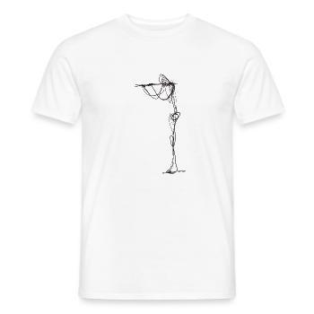 Flöte - Männer T-Shirt - Weiß - Vorne - AI Model Male 178 dark (178cm)