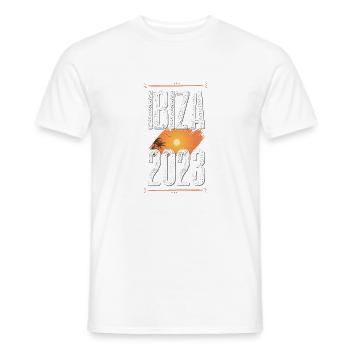 Ibiza 2023 - Männer T-Shirt - Weiß - Vorne - AI Model Male 178 dark (178cm)