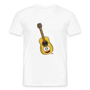 Gitarre Lachend HARIZ Instrumente Kinder Lachen - Männer T-Shirt - Weiß - Vorne - AI Model Male 178 dark (178cm)
