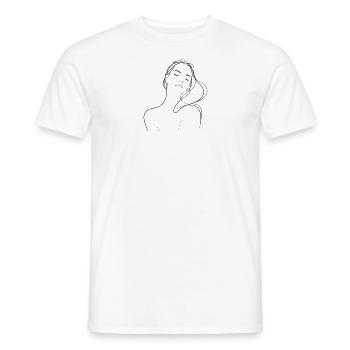 TimelessBeautySketch - Men's T-Shirt - white - Front - AI Model Male 178 dark (178cm)