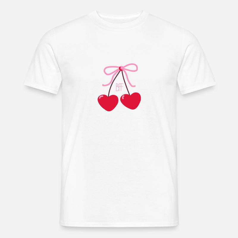 BFF Cherries - Männer T-Shirt - Weiß