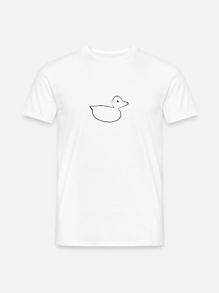 Symbol Ente Tier Motiv Entchen - Männer T-Shirt - Weiß