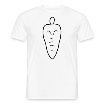 Carrot - Men's T-Shirt - white - Front - AI Model Male 178 dark (178cm)