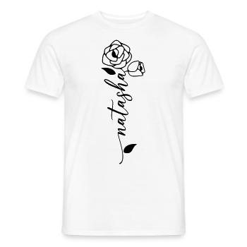 Natasha Name Vorname Namensblume - Männer T-Shirt - Weiß - Vorne - AI Model Male 178 dark (178cm)