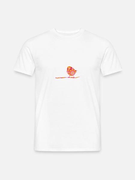 Mister Spatz - Männer T-Shirt - Weiß