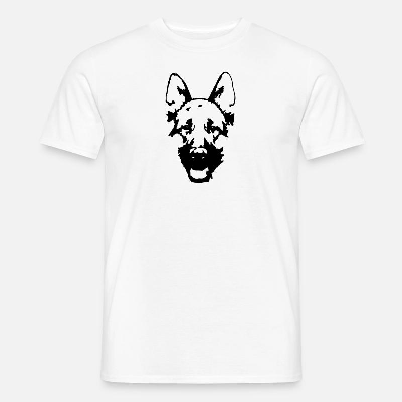 Schäferhund - Männer T-Shirt - Weiß