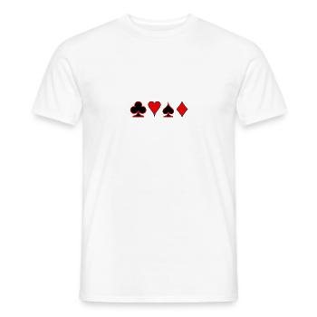 Poker Deck Dealer Trumpf Spielkarten Skat Canasta - Männer T-Shirt - Weiß - Vorne - AI Model Male 178 dark (178cm)