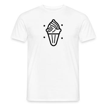 Glace - T-shirt homme - blanc - Devant - AI Model Male 178 dark (178cm)