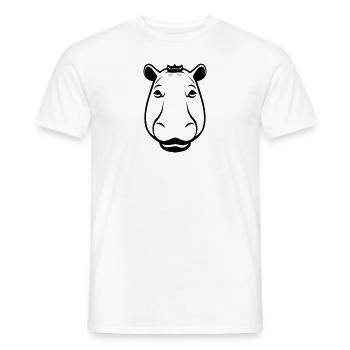 Nilpferd - Männer T-Shirt - Weiß - Vorne - AI Model Male 178 dark (178cm)