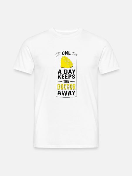 ONE CITRONE a day keeps the doctor away - Männer T-Shirt - Weiß