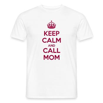 Reste calme et appelle maman - T-shirt homme - blanc - Devant - AI Model Male 178 dark (178cm)