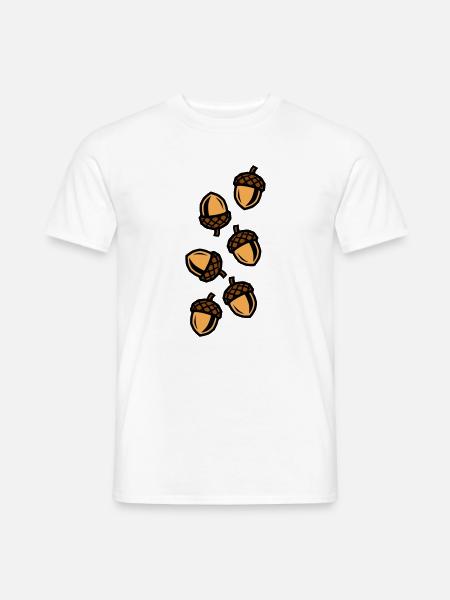 Eichel Herbst - Männer T-Shirt - Weiß
