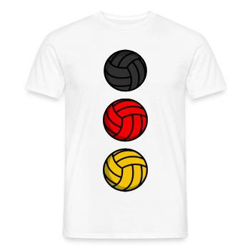 Deutschland Volleyball - Männer T-Shirt - Weiß - Vorne - AI Model Male 178 dark (178cm)