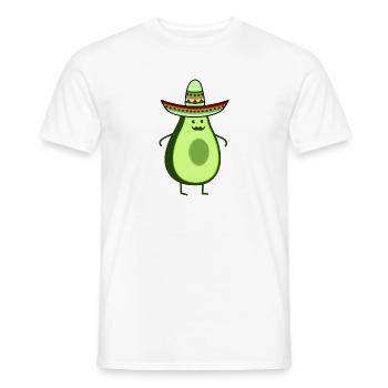Funny mexico avocado - Men's T-Shirt - white - Front - AI Model Male 178 dark (178cm)