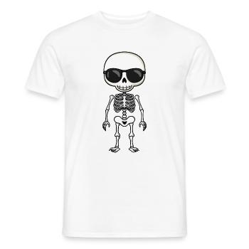 Skelett Comic Halloween - Männer T-Shirt - Weiß - Vorne - AI Model Male 178 dark (178cm)
