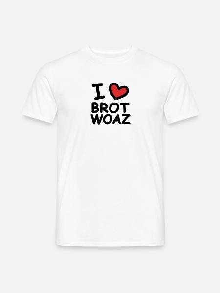 I Love Brotwoaz - Männer T-Shirt - Weiß