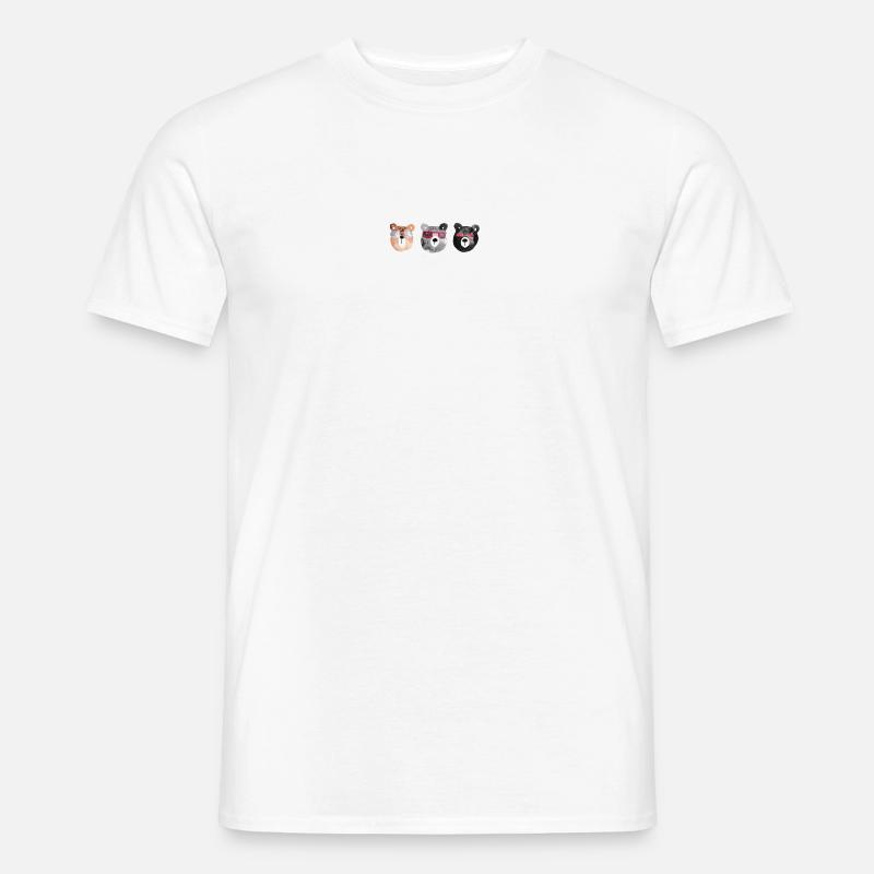 Coole Bären - Männer T-Shirt - Weiß