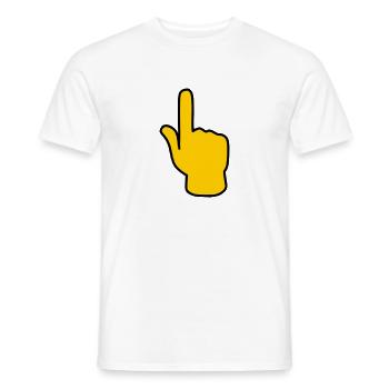 Emoji zeigen oben Skizze Farbe - Männer T-Shirt - Weiß - Vorne - AI Model Male 178 dark (178cm)