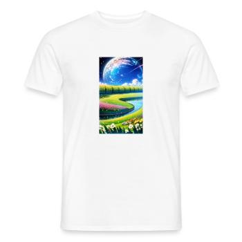 Landscape with 4 Areas, Generative AI - Männer T-Shirt - Weiß - Vorne - AI Model Male 178 dark (178cm)