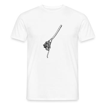 nouilles spaghetti noodles7 macaroni lasagnes - T-shirt homme - blanc - Devant - AI Model Male 178 dark (178cm)