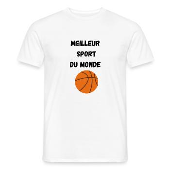 Best sport - T-shirt homme - blanc - Devant - AI Model Male 178 dark (178cm)