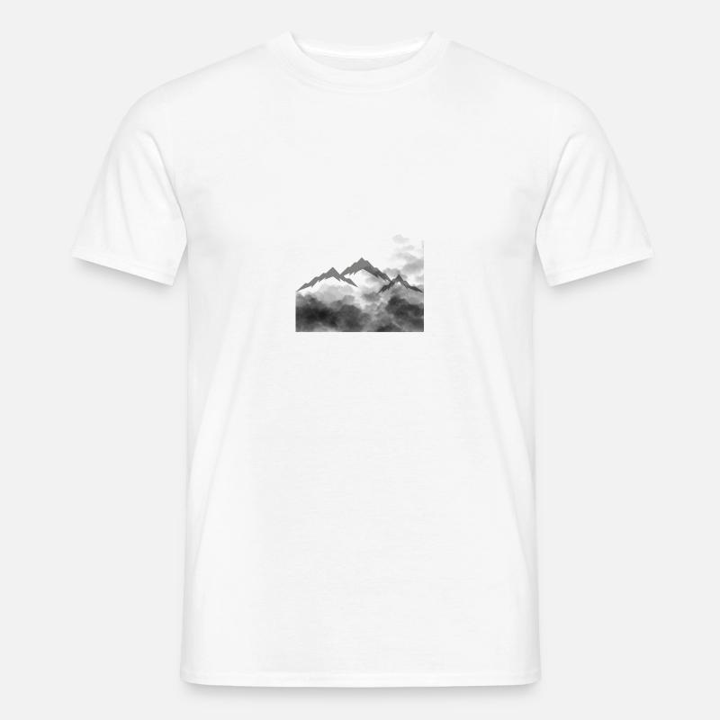 Cloudy mountain - Männer T-Shirt - Weiß