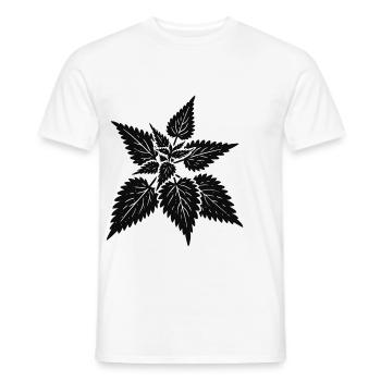 Conception simple de l’ortie – Wild & Healing - T-shirt homme - blanc - Devant - AI Model Male 178 dark (178cm)