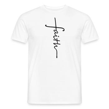 Foi Croix Jésus Don chrétien - T-shirt homme - blanc - Devant - AI Model Male 178 dark (178cm)