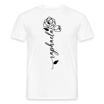 Raphaela Name Vorname Namensblume - Männer T-Shirt - Weiß - Vorne - AI Model Male 178 dark (178cm)