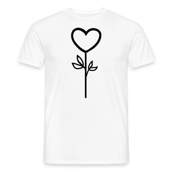 Pink Flower - Men's T-Shirt - white - Front - AI Model Male 178 dark (178cm)