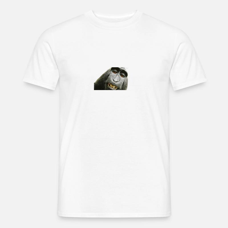 Piero Affe - Männer T-Shirt - Weiß