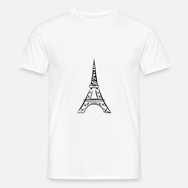 Tour Eiffel Paris - T-shirt homme - blanc