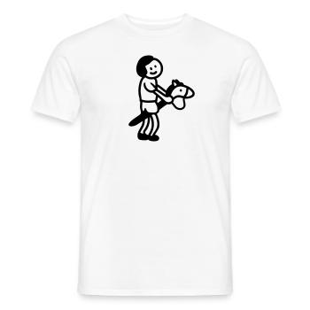 Kind Steckenpferd - Line - Männer T-Shirt - Weiß - Vorne - AI Model Male 178 dark (178cm)