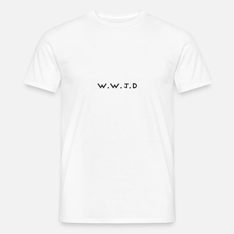 W.W.J.D - Männer T-Shirt - Weiß