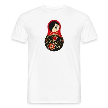 Matroschka Larissa - Männer T-Shirt - Weiß - Vorne - AI Model Male 178 dark (178cm)