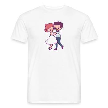 Danse Danse Couple - T-shirt homme - blanc - Devant - AI Model Male 178 dark (178cm)