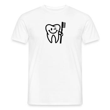 Zahn - Männer T-Shirt - Weiß - Vorne - AI Model Male 178 dark (178cm)