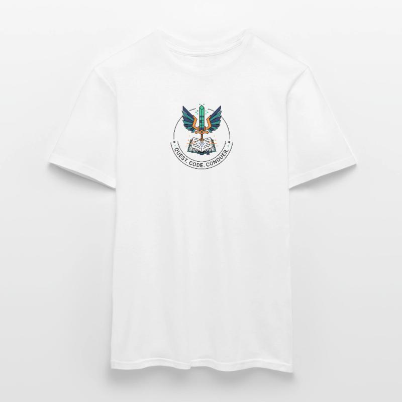 Quest. Code. Conquer Emblem Männer T-Shirt