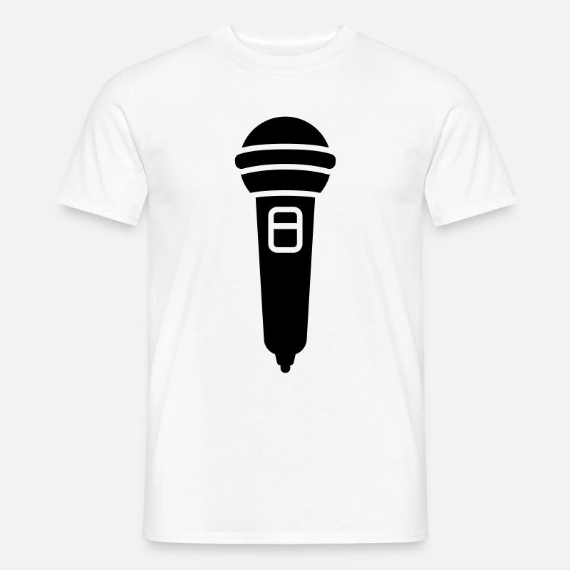 Mikrofon Symbol - Männer T-Shirt - Weiß