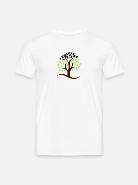 tree 3 colors logo - Men's T-Shirt - white