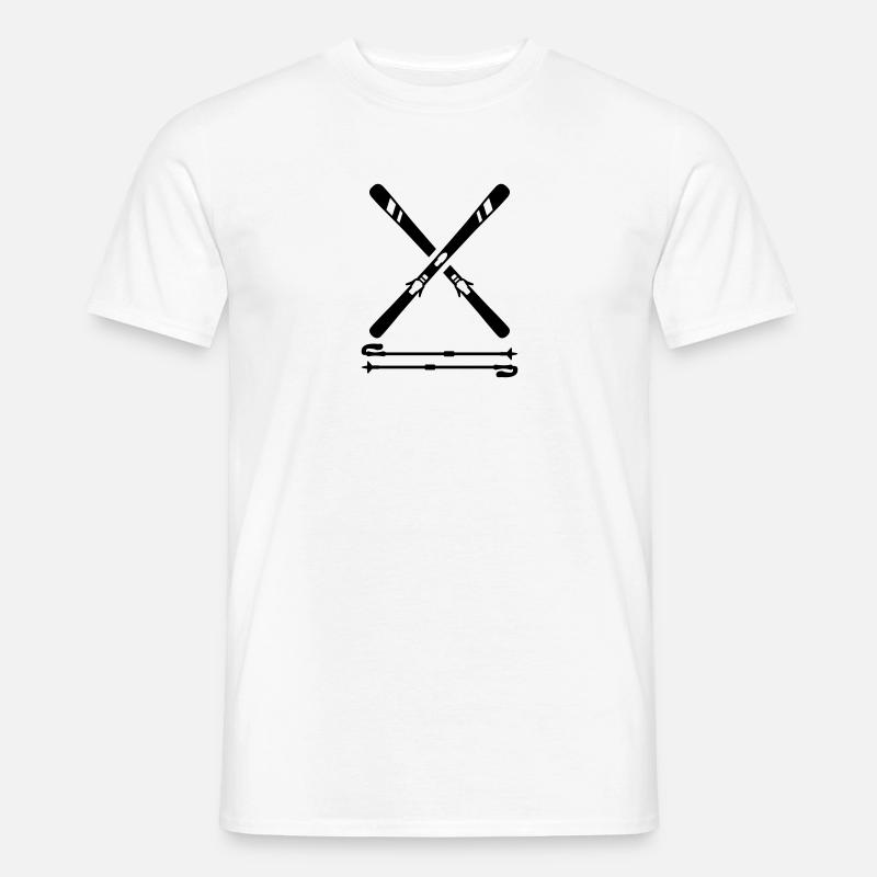 Ski - Männer T-Shirt - Weiß