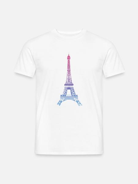 Eiffelturm - Männer T-Shirt - Weiß