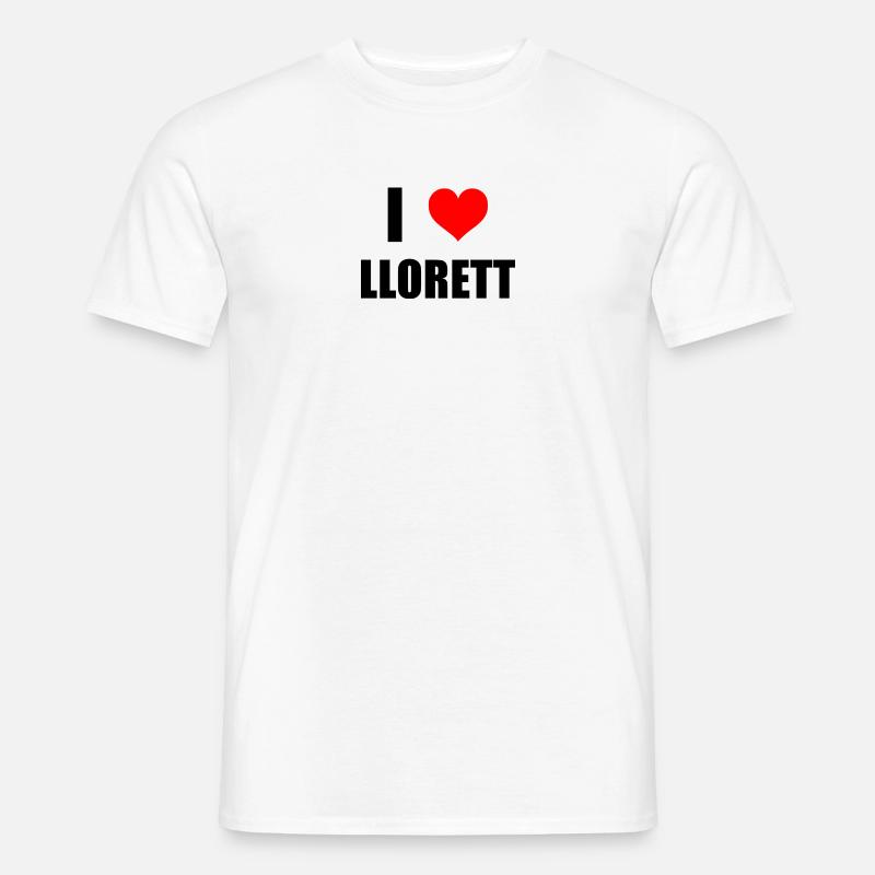 I Love Llorett - Männer T-Shirt - Weiß