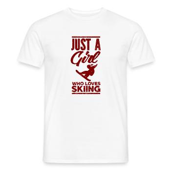 Skiing Snowboard Mountains Holiday Snow Freestyle - Men's T-Shirt - white - Front - AI Model Male 178 dark (178cm)